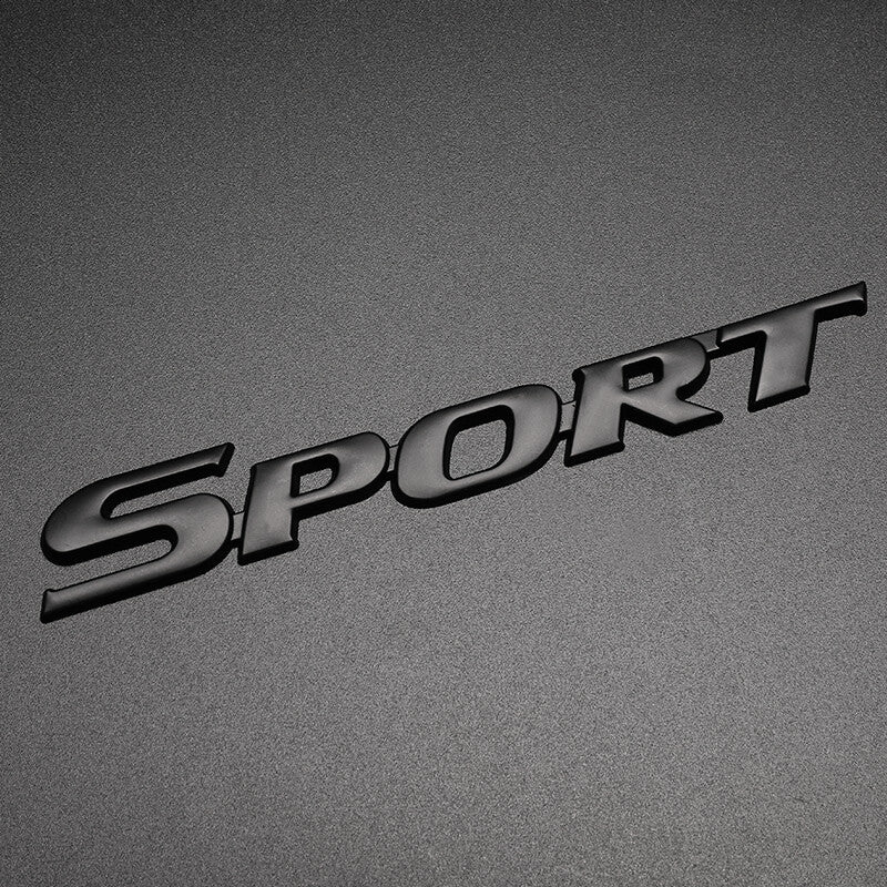 Metal Black Sport Logo Emblem Badge Decal Sticker Fit For Car Racing Fender Door