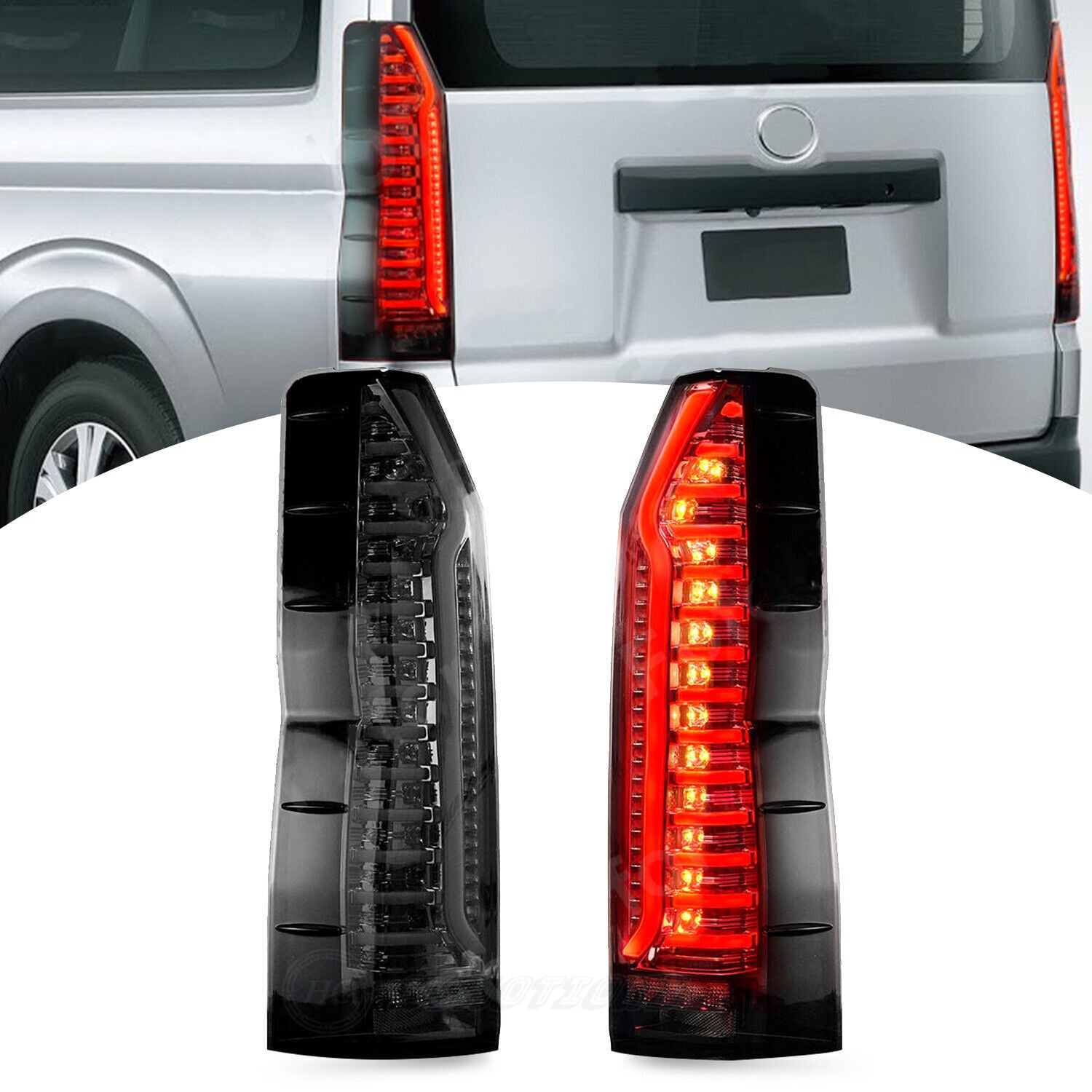 Right LED Tail Lights for Toyota Hiace 6th H300 2019-2023 Dynamic Rear Lamp