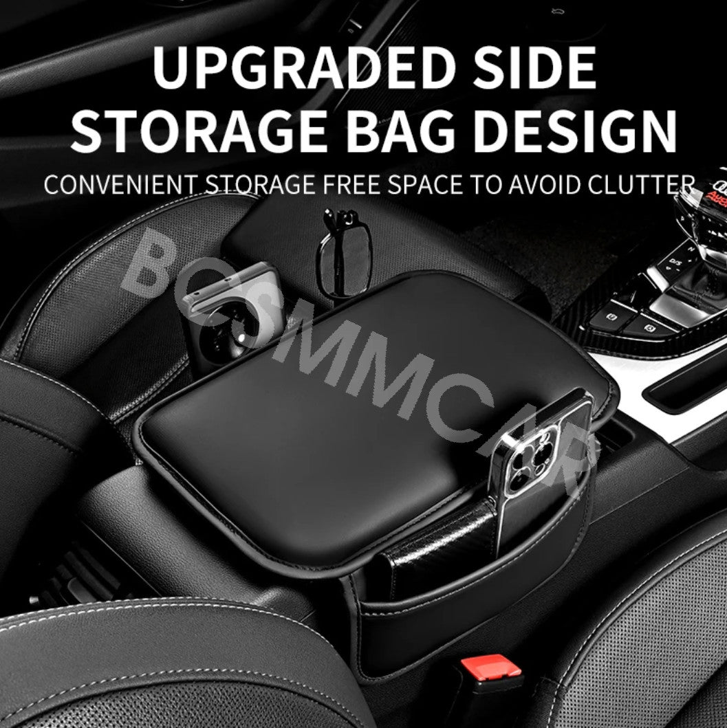 Leather for Seat Armrest Cushion Protector Storage Pad For Car Interior Accessories