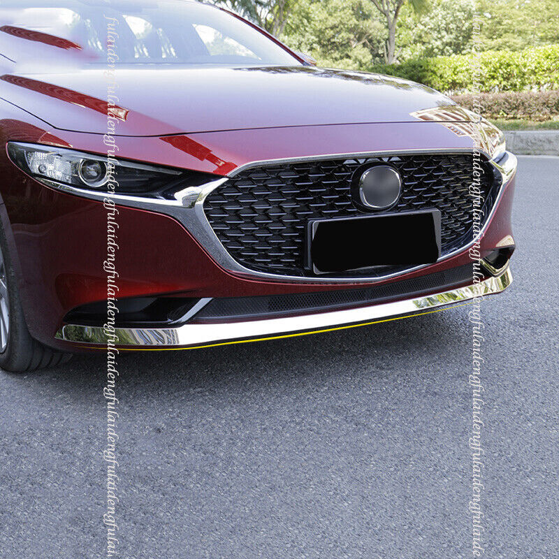 3P for Mazda 3 Sedan 2019-2023 S.Steel Front Bumper Spoiler Lip Decor Cover Trim