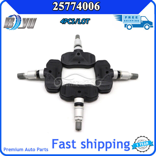 4x TPMS Tire Pressure Monitor System Sensor for GMC for Cadillac for Chevrolet 25774006