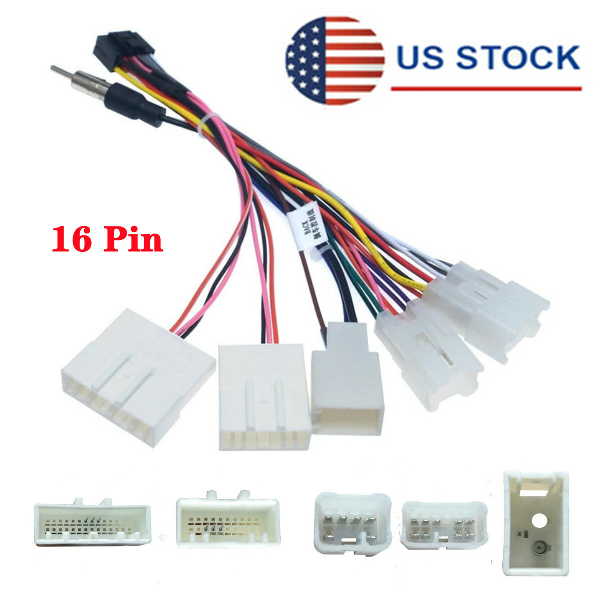 16 Pin Power Wiring Harness Connector Adapter For 2004+ for Toyota Stereo Navigation