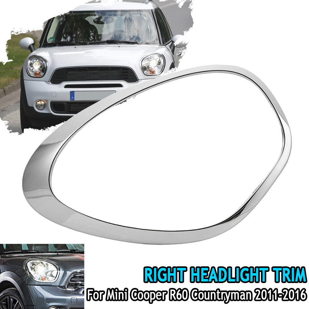 Right headlight bezel trim for 11-16 for Mini Cooper Countryman R60 Paceman R61