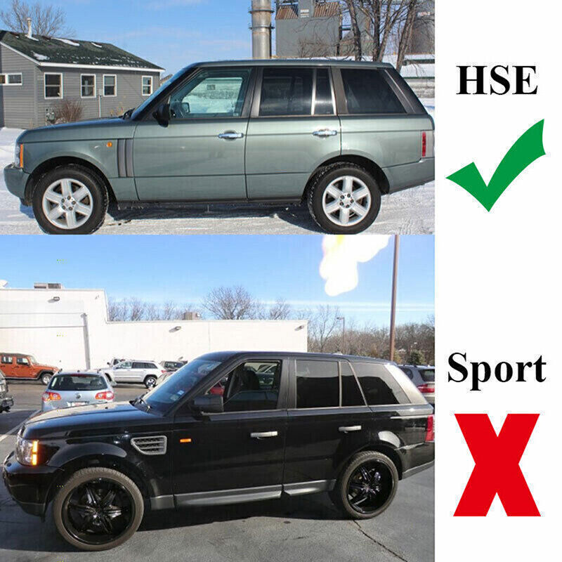 for Range Rover (L322) 2002-12 Piano Black Pillar Post Door Window Molding Strip