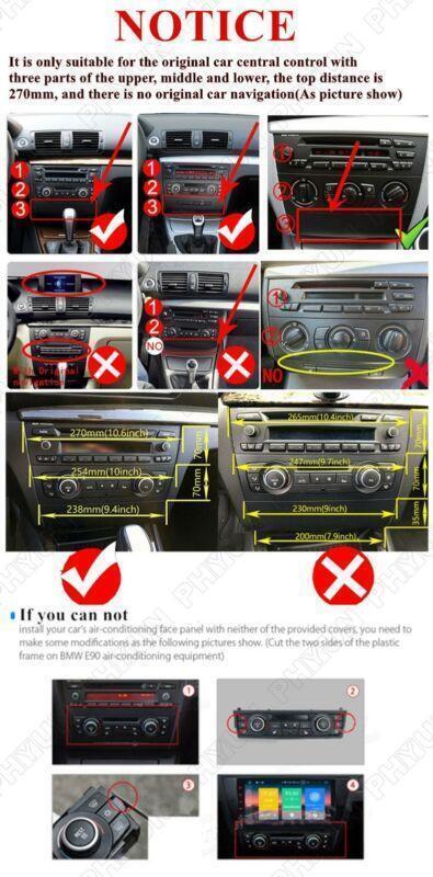 For 2004-11 for BMW 1 Series E88 E82 E81 E87 Auto AC Carplay Stereo Radio Head Unit