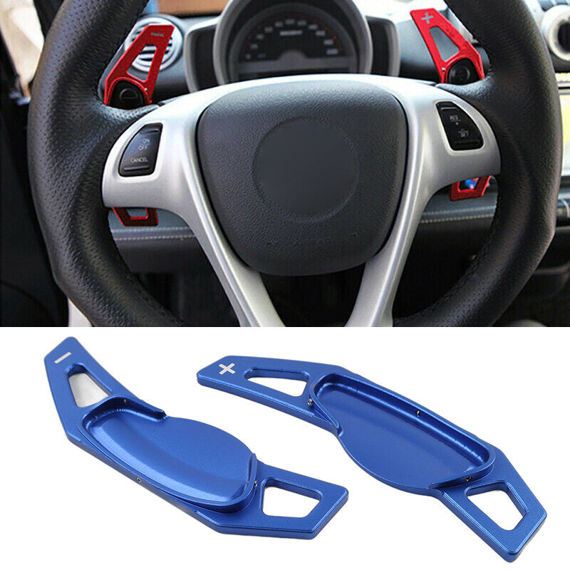 Alu Steering Wheel Shifth Sifter Paddle for Benz for Smart Fortwo (W451) 2007-17 Blue