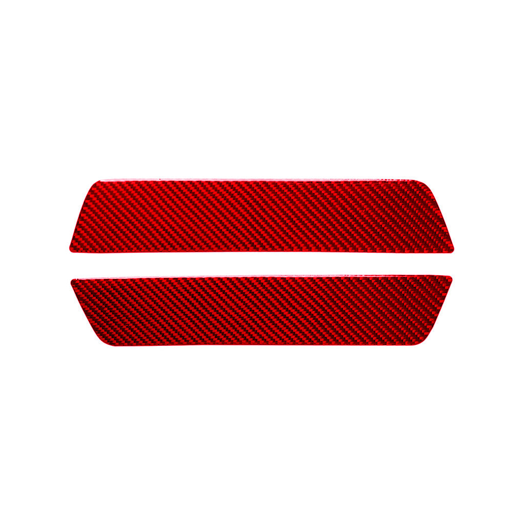 Red Carbon Fiber Interior Rear Door Sill Accent Cover Trim for Tesla for Model Y /3