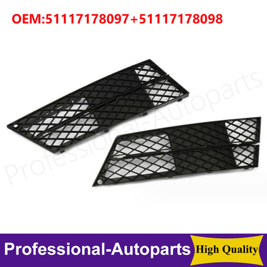 One pair of front bumper lower grille protectors suitable for BMW 528i, 535i, 550i, E60, E61. (08-10-)