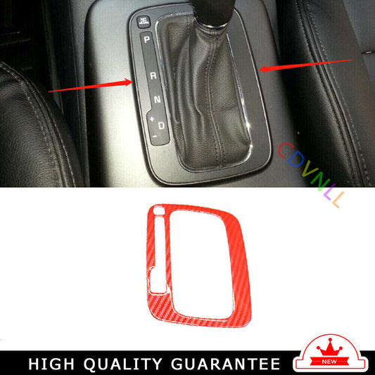 Console Gear Shift Frame Decor Cover Trim for Kia K3 2014-2016 Red Carbon Fiber