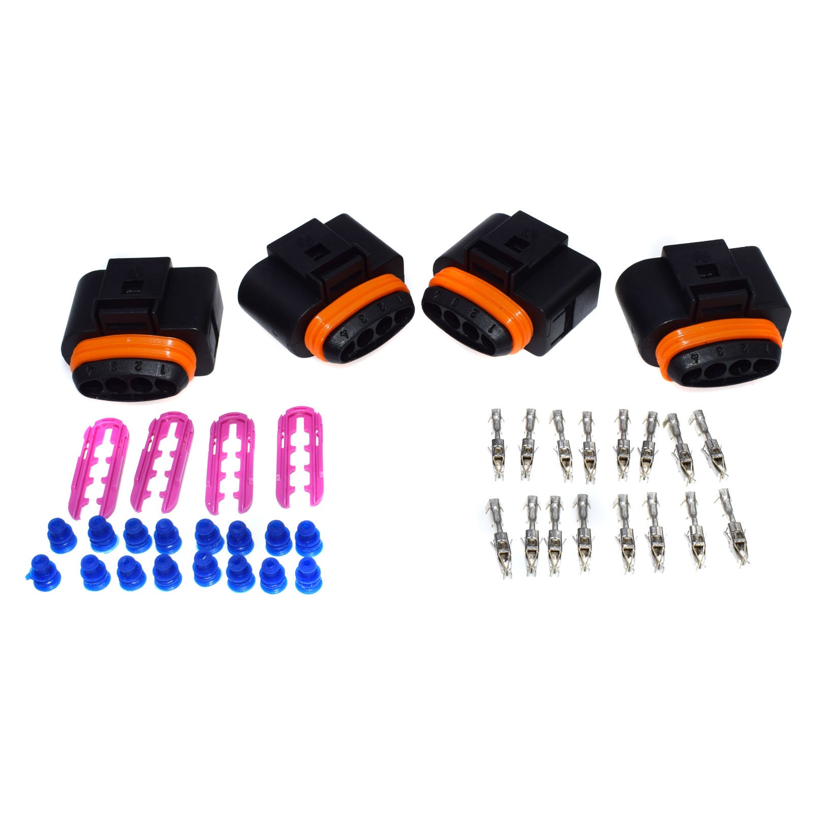 Four sets of ignition coil connector repair plugs suitable for Audi for A4 for VW CC 1J0973724 1J0998724