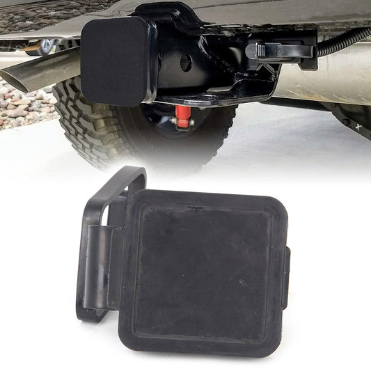 Tow Trailer Hitch Receiver Cover Plug Dust Cap for Jeep for Wrangler JK JL Black ABS
