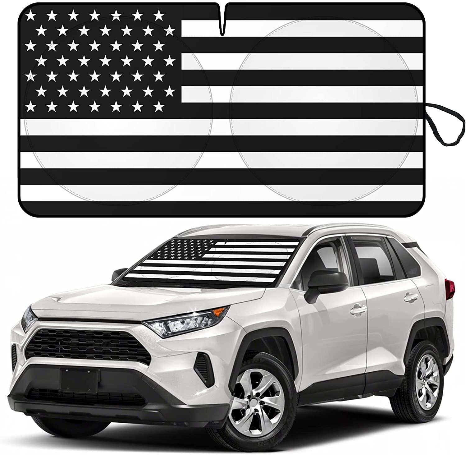 for Lincoln Accessory US Flag Car Windshield Sun Shade Anti UV Front Visor Cover