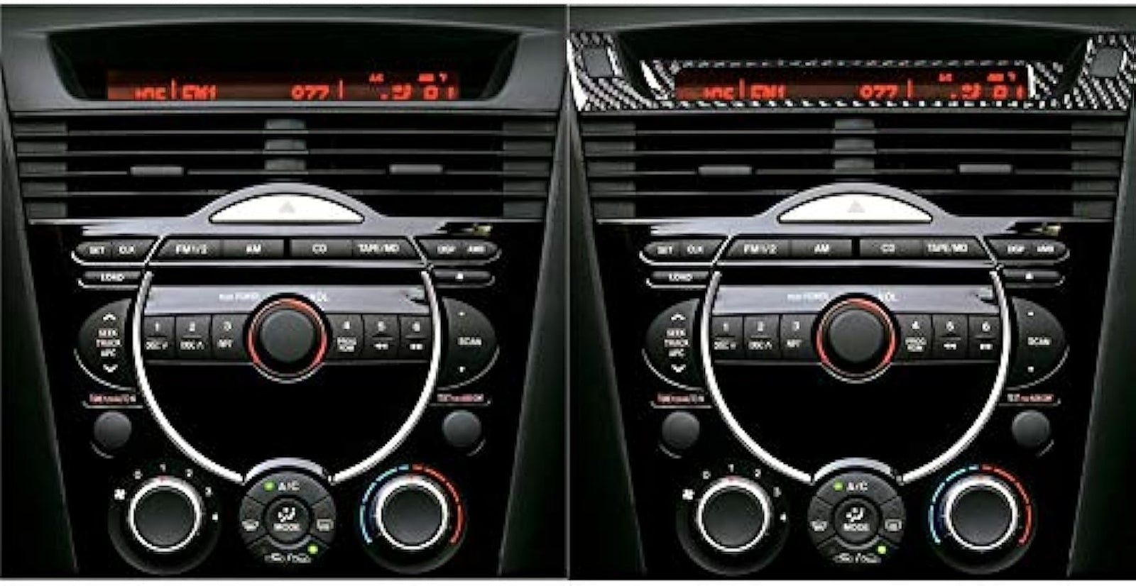 2PCS Carbon Fiber Interior Frame Sticker Cover Trim Fit for Mazda RX8 2004-2008