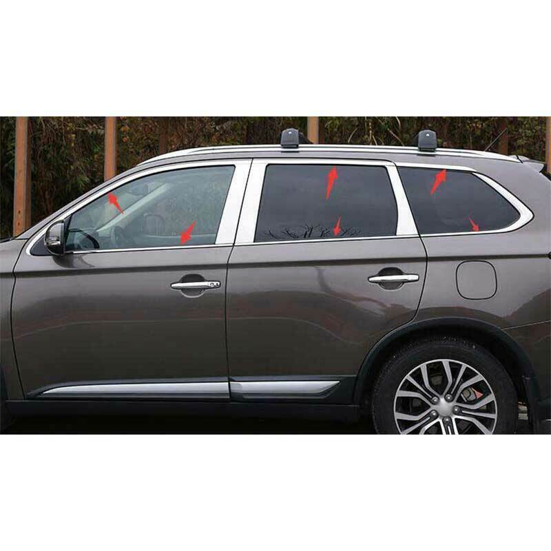 for Mitsubishi Outlander 2013-2020 Door Window Sill Molding Chrome Strip Trims