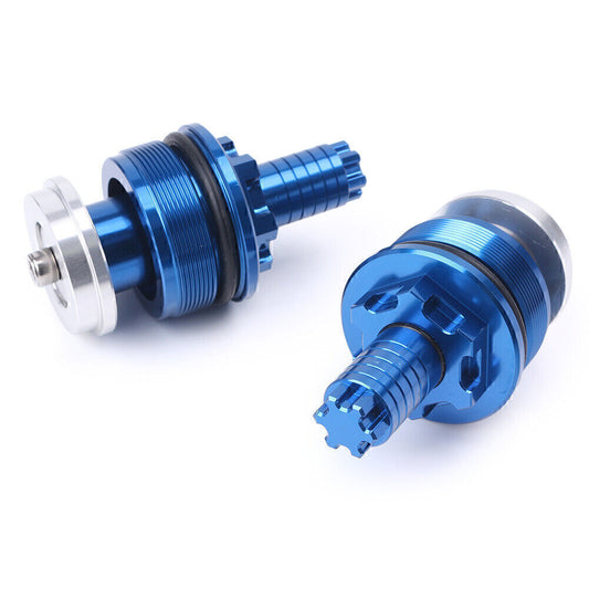 Fit for Yamaha YZF-R25/R3 Motorcycle CNC Preload Adjusters Fork Bolts BLUE UK