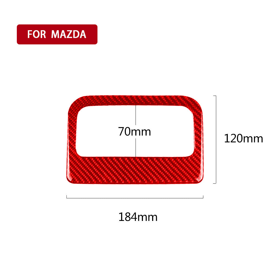 Red Carbon Fiber Interior Rear Air Vent Outlet Panel Trim for Mazda CX-5 2017-21
