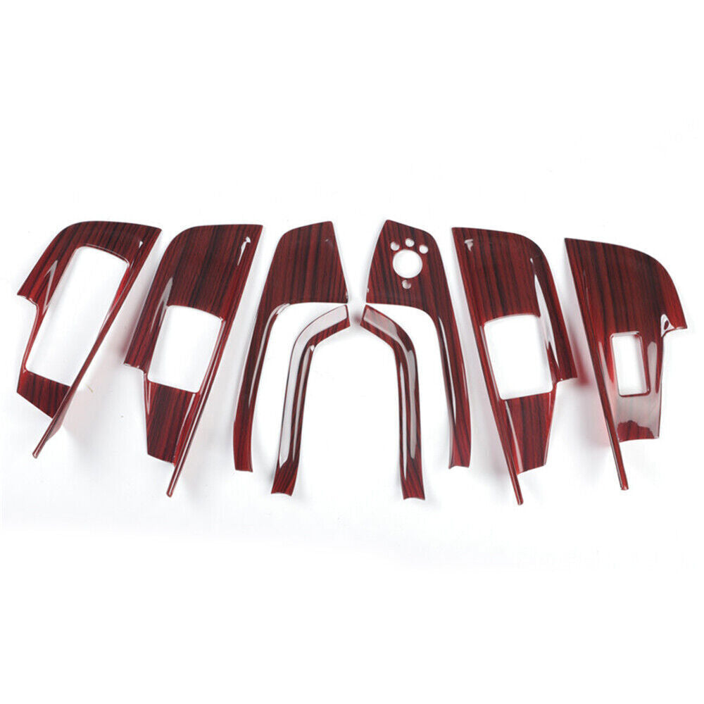 Inner Glass Window Lifting Lock Panel Molding Trim for Audi A6l 2012-18 Red Wood