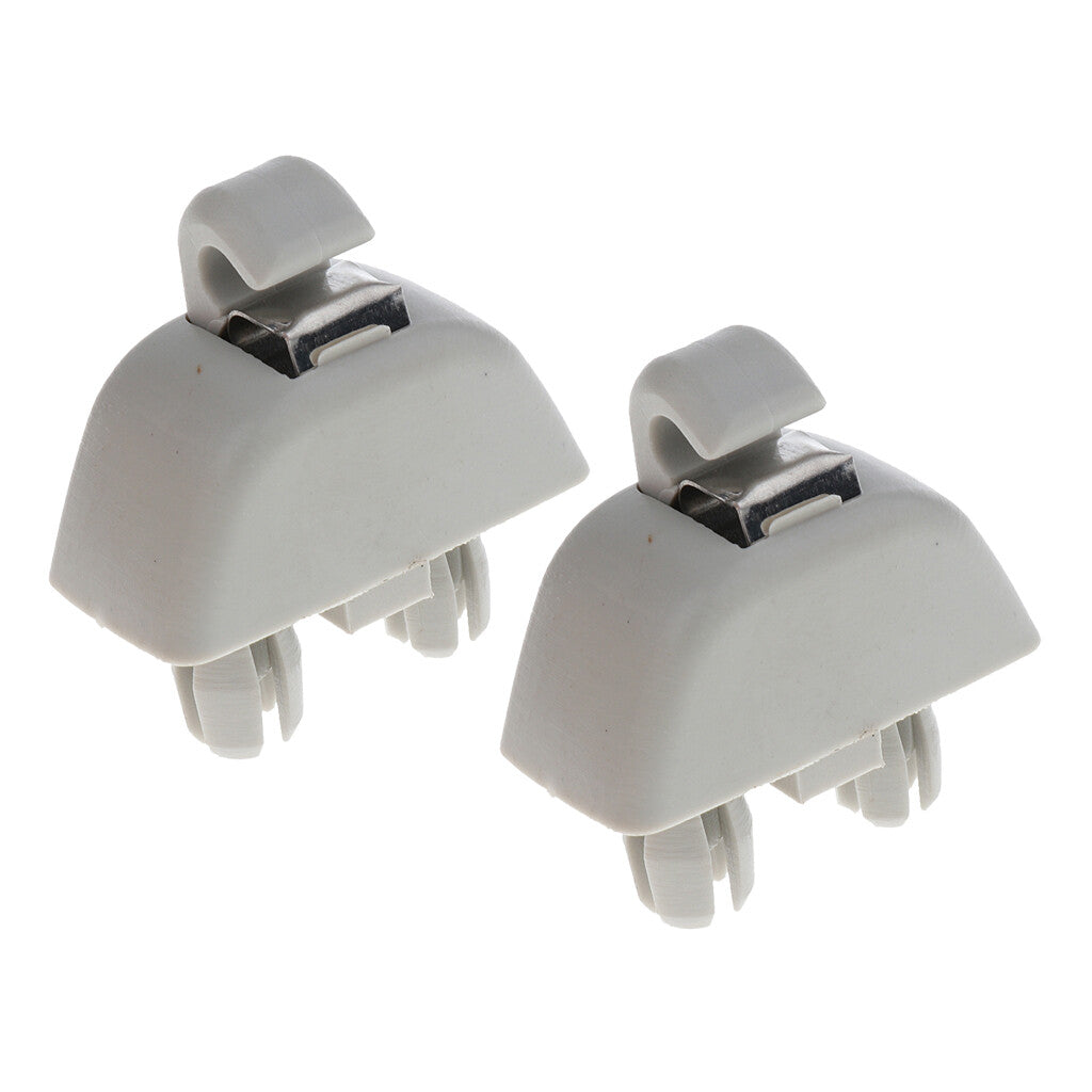 2 Pack New Grey Sun Visor Hook Clip 4F0857561 for Audi A6 C6 2004-2011