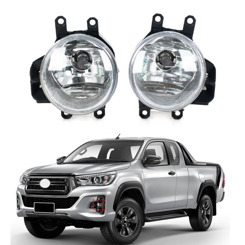 A pair of front bumper fog light spotlights are suitable for the for Toyota Hilux Revo Rocco 2018 - 2019
