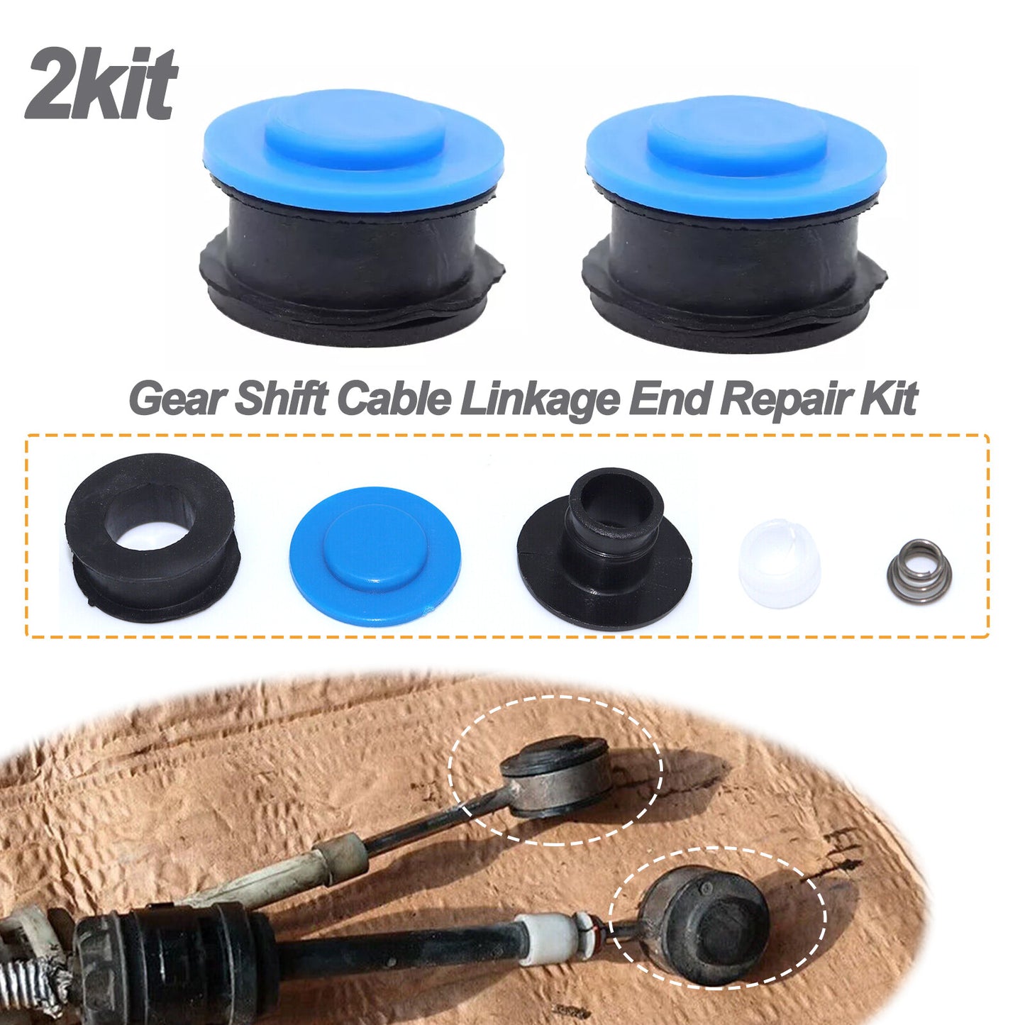 for Opel Astra Zafira Gear Shift Cable Linkage End Repair Kit Selector Bushing