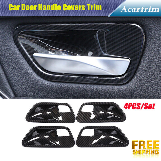 4pcs Carbon Fiber Inside Car Door Handle Cover for BMW 3/4 Serises F30 F34 3GT