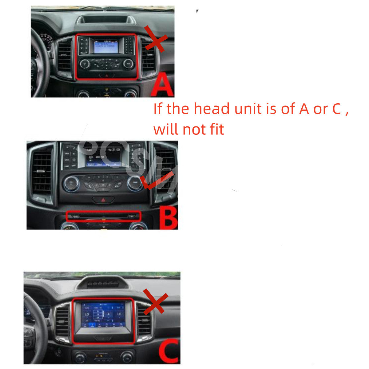 Car Stereo Radio Fit for Ford Ranger 2016-2019 Android 13 GPS Navi DAB+ 2G+32G