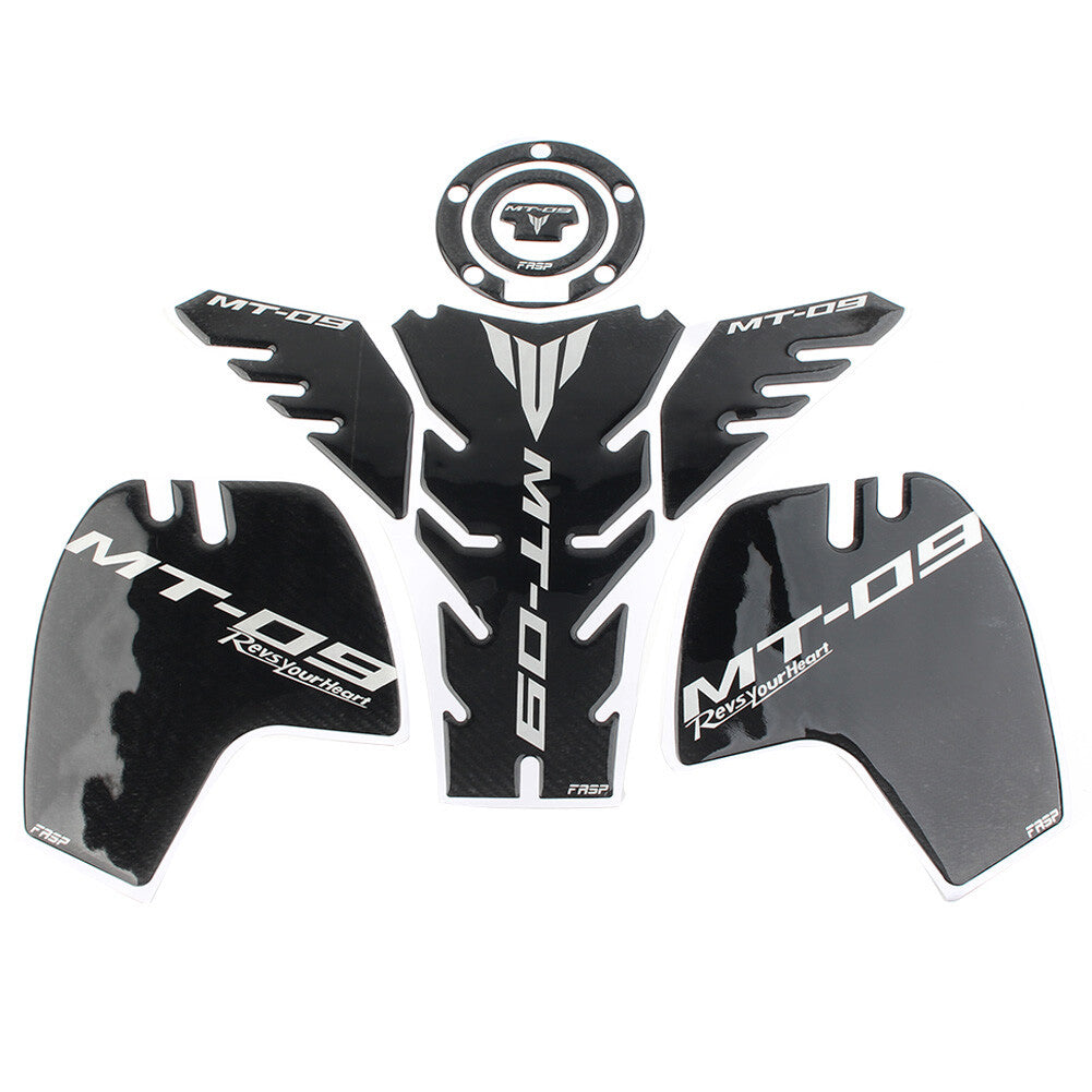 for Yamaha MT 09 3D Carbon Fiber Tank Pad Traction Side Sticker Decal