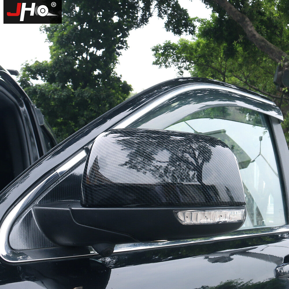 Carbon Fiber ABS Rear View Mirror Cover Trim for Jeep Grand Cherokee 2011-2020