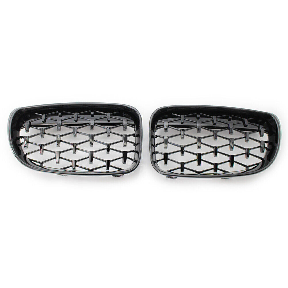 for BMW E81 E82 E87 E88 1 Series 2008-11 Black Diamond Meteor Front Grille Grill