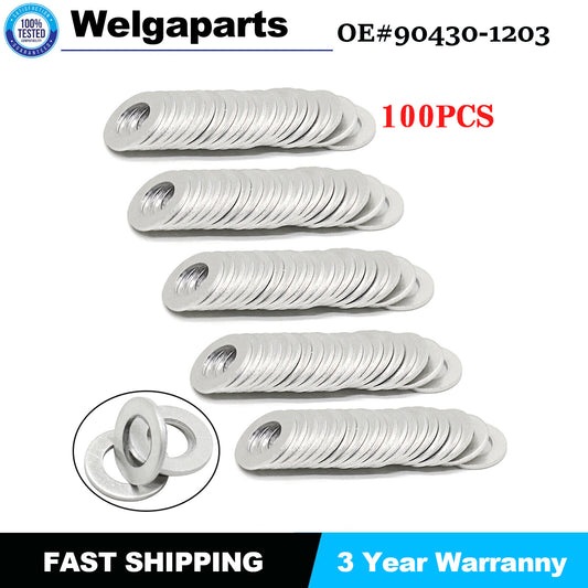 Oil Drain Plug Washer Gasket for Toyota for Lexus for Scion New 90430-12031 Set of 100