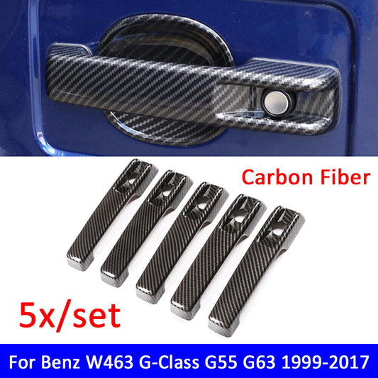 Carbon Fiber Look Door Handle Cover for Benz W463 G-Class G55 G63 AMG 1999-2017