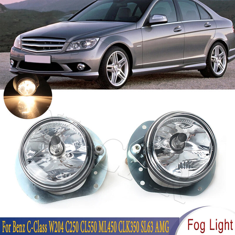 FogLight fog lights are suitable for cars including for Mercedes-Benz W204, C300, C350, W251, R350, SL63, AMG R350, and SLK300.