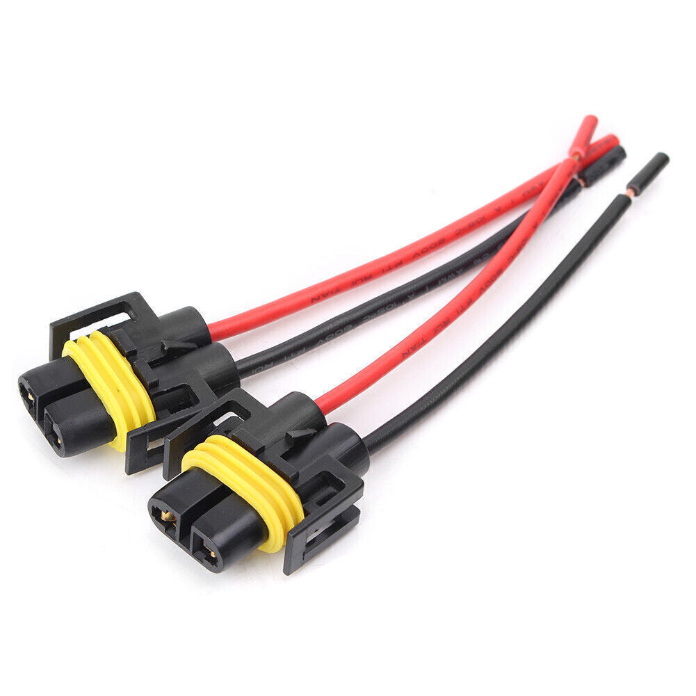 2x H11 H8 880 881 Female Adapter Wiring Harness Socket For Headlights Fog Lights