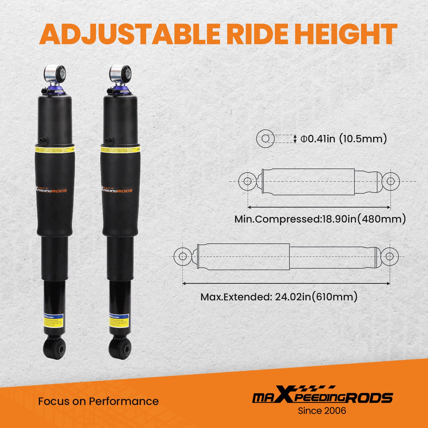 Rear Air Suspension Shock Pair for Chevy for GMC for Cadillac 25979391