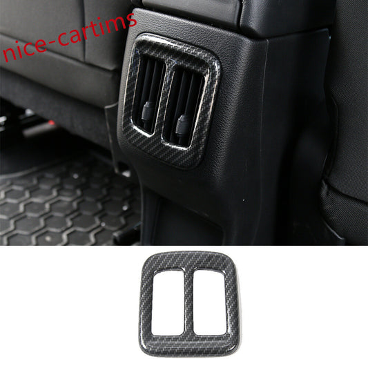 Carbon Fiber ABS Rear Air Conditioner Vent Outlet Cover for Jeep Compass 2017-20