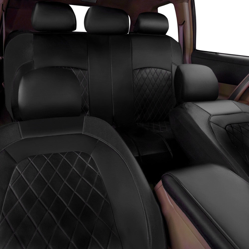 9x Car Full Surround for Seat Cover PU Leather Breathable Pad Fit for Honda Accord