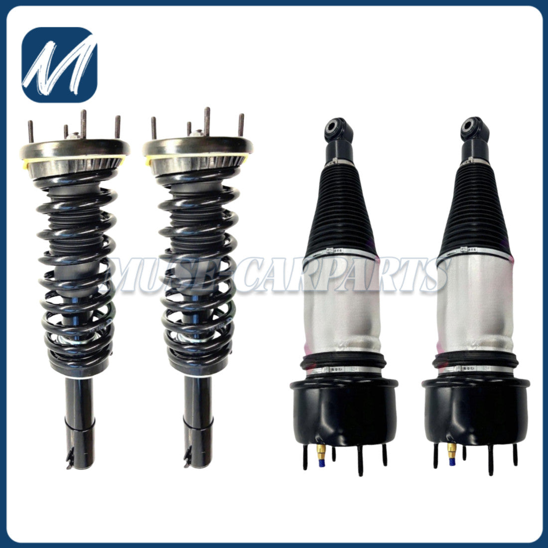 4-piece Assys Fit front and rear shock absorber struts for Maserati Ghibli RWD 3.0L, 2014-19