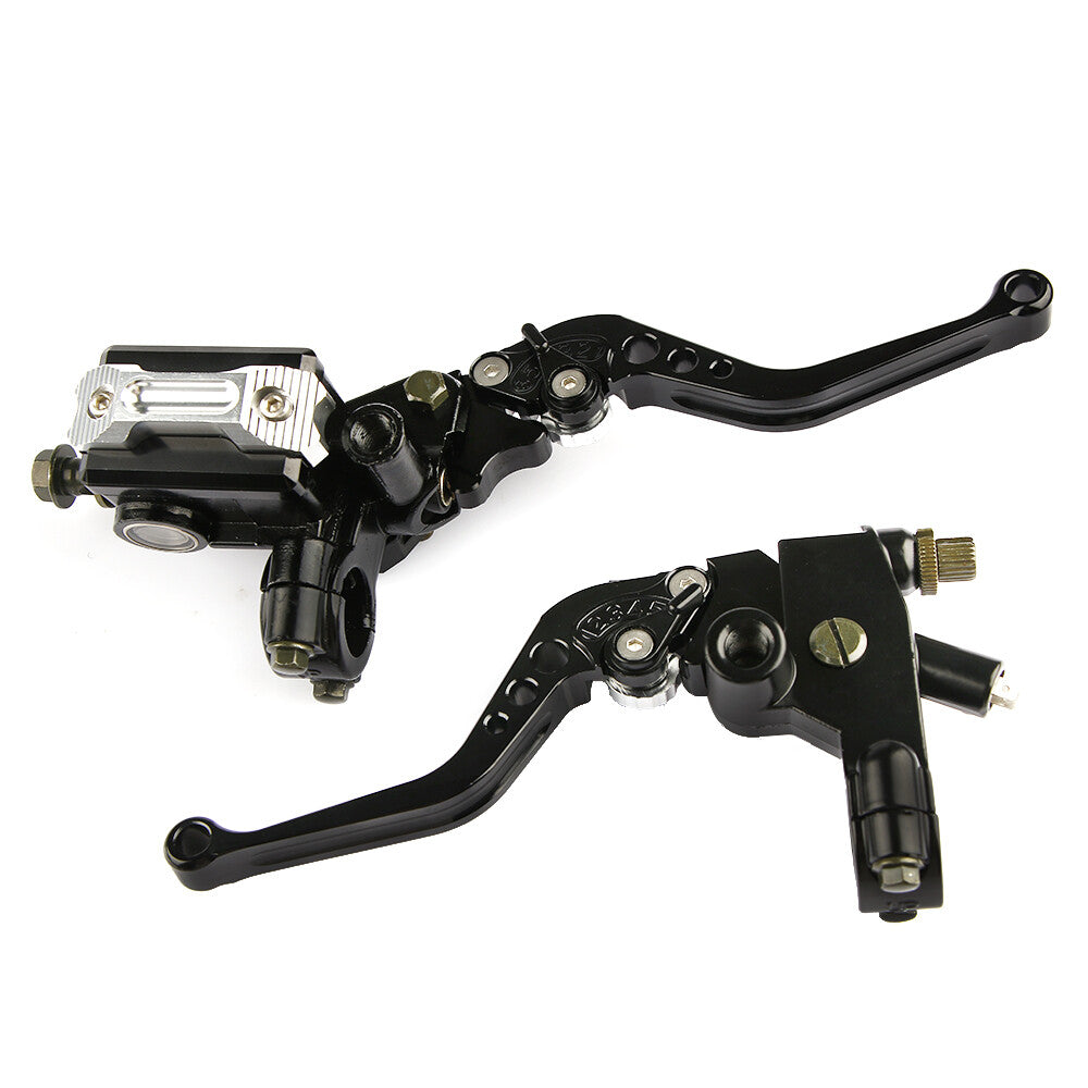 Universal 7/8 inch motorcycle brake clutch master cylinder rod kit reservoir