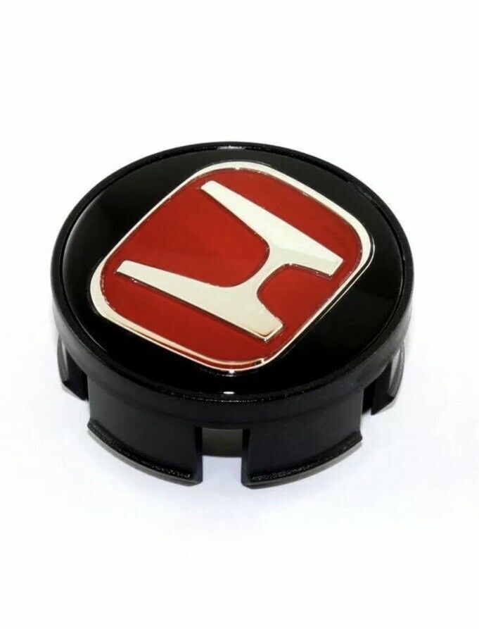 4-piece set of JDM red H wheel center caps and hubcaps for 58mm for Civic Fit Insight