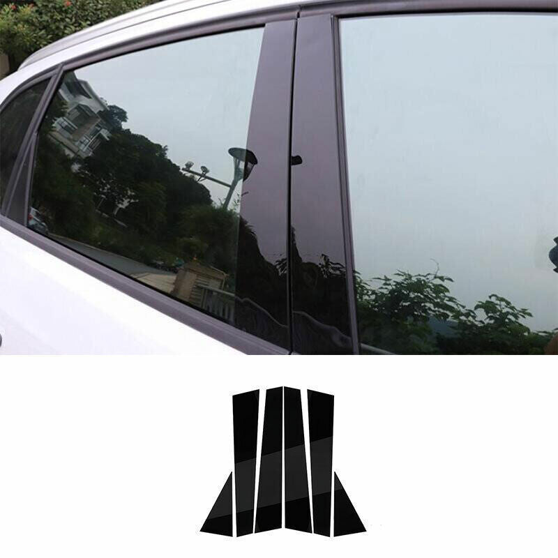for Audi Q5 2013-2017 Gloss Black Exterior Window B-Pillar Post Decoration 6Pcs