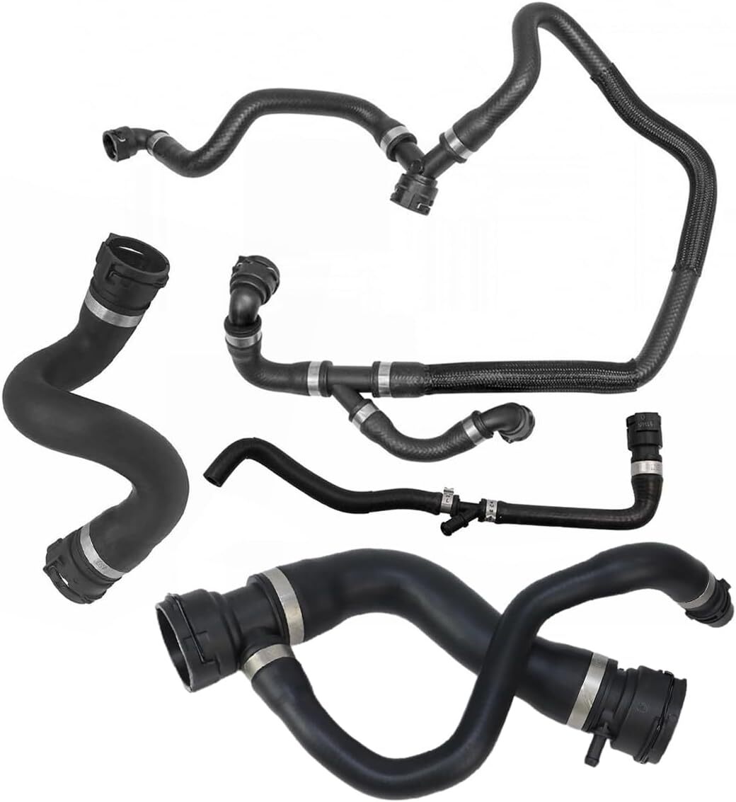 Upper Radiator Coolant Hose With Vent Hose Set of 4 for 2007-13 for BMW E70 X5 3.0si