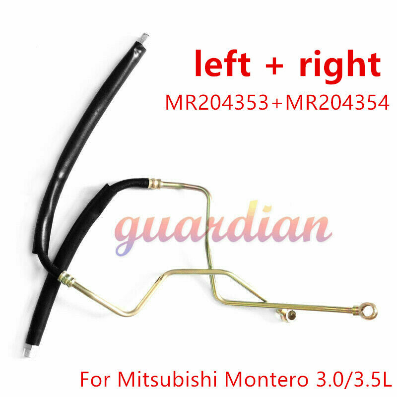Pair MR204353 MR204354 for Mitsubishi Montero 3.0L 3.5L Oil Cooler Hose