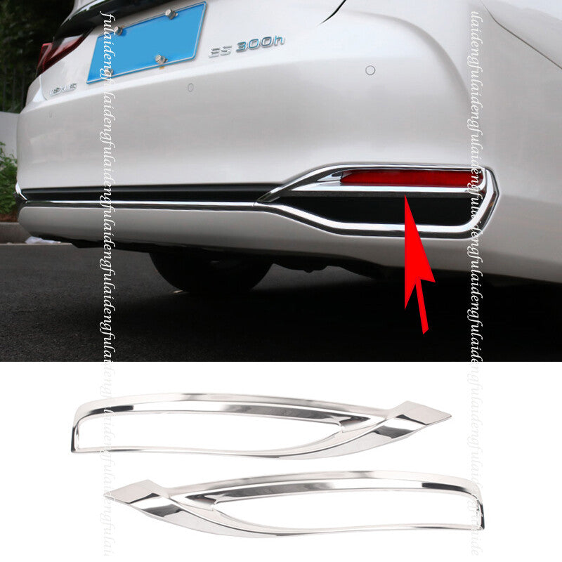 for Lexus ES300h 250 350 300 2019-23 Chrome Steel Rear Fog Light Lamp Cover Trim