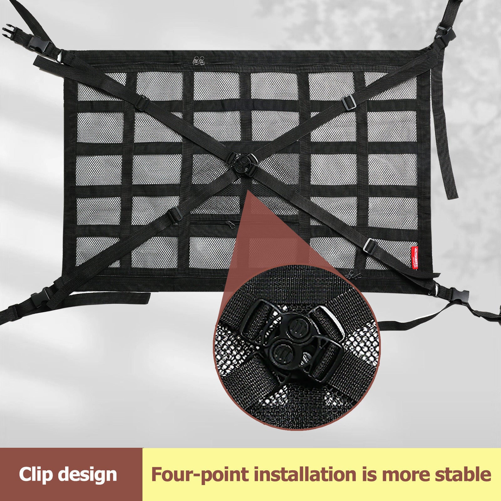 Universal Mesh Storage Bag Car Roof Ceiling Cargo Net Pouch Pockets For SUV Van