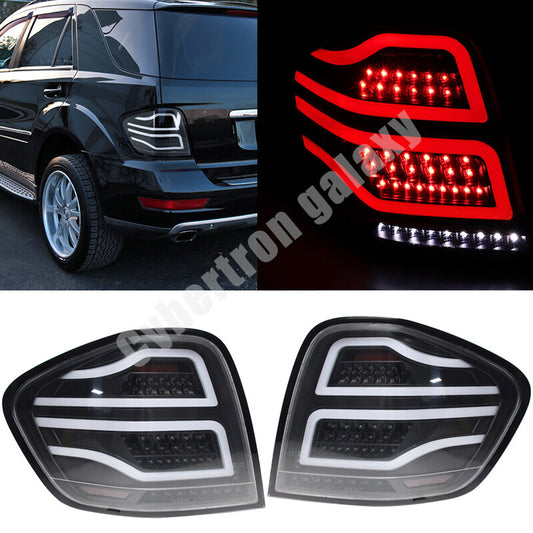 Black Fits 2006-2011 for Mercedes Benz W164 ML350 ML450 LED Bar Tail Lights Lamps