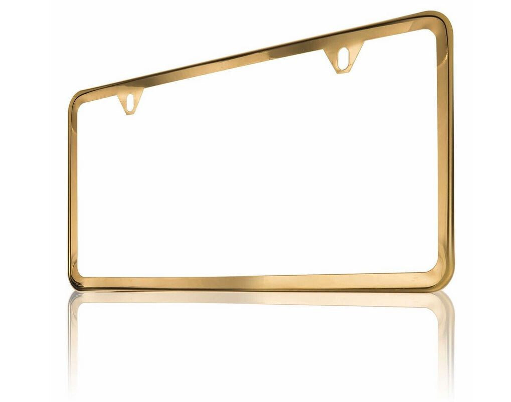 1 piece of car license plate frame cover cap rear boot trunk gold suitable for VW