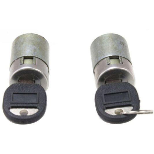 Door lock cylinder with 2 black keys for Chevrolet for GMC 2-piece set 9591963