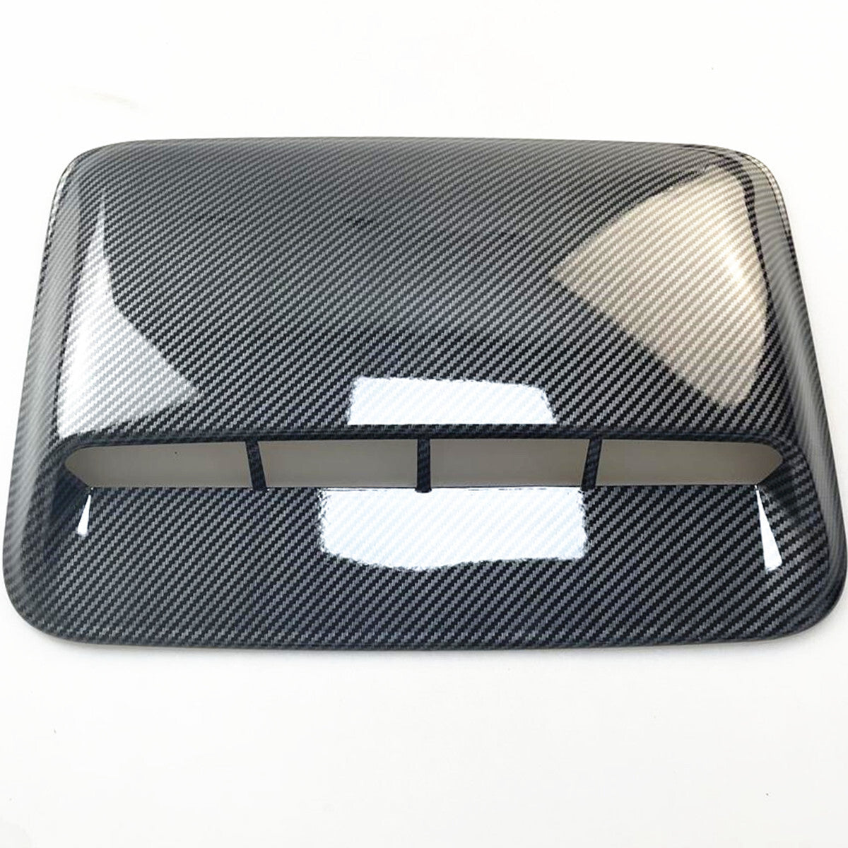 Carbon Fiber Look Car Hood Vent Scoop Louver Scoop Cover Air Flow Intake