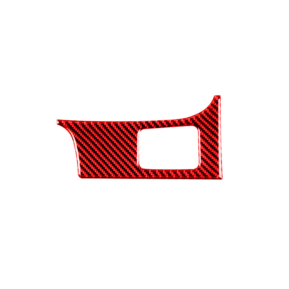 Red carbon fiber gear adjust switch trim for Porsche Taycan 2019-2022