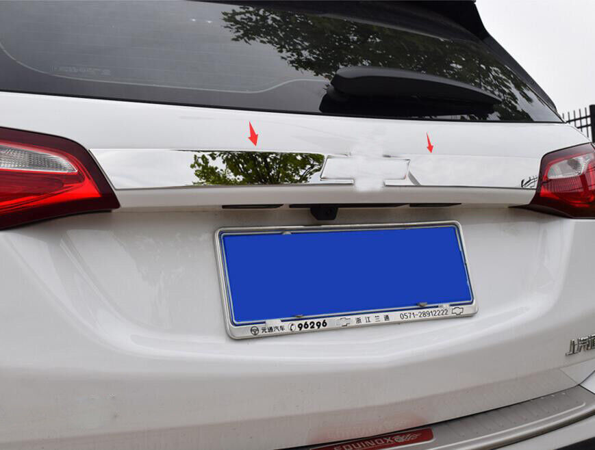 For Chevry Equinox 2018-2021 Chrome Rear Door Trunk Lid Molding Cover Trim Decor